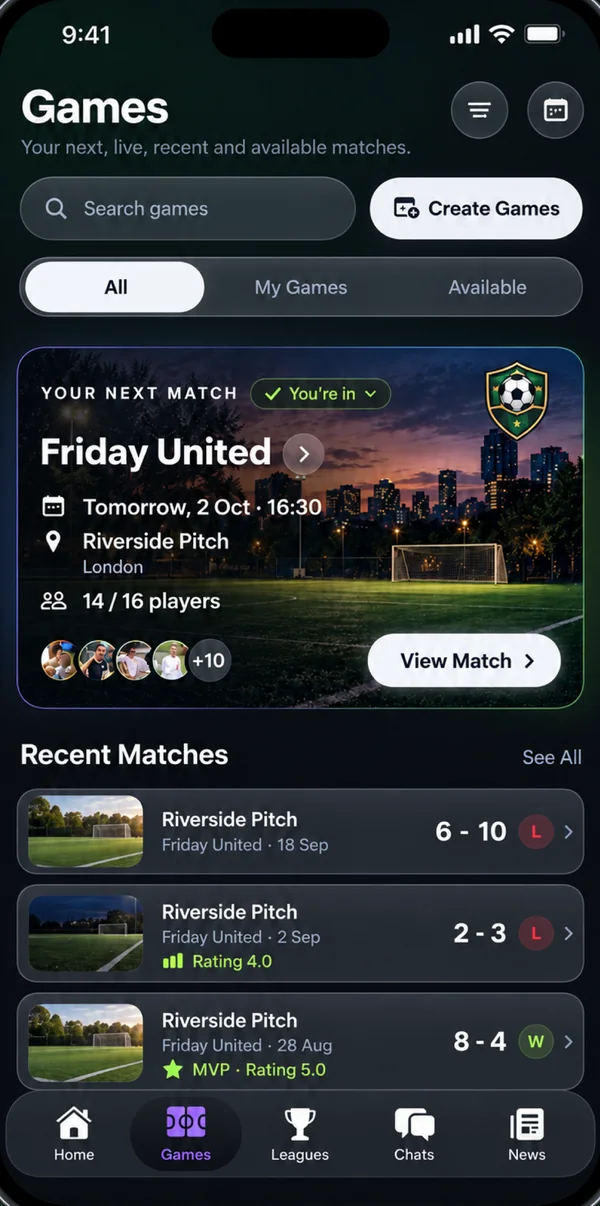 Every match. One clear view.